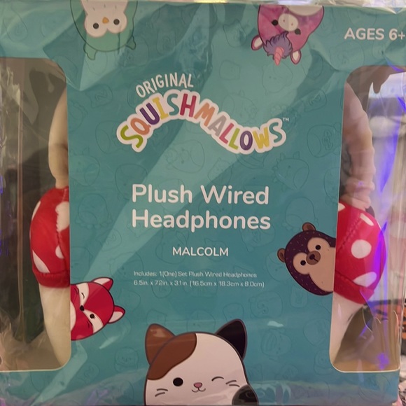 Squishmallows | Headphones | 8 Squishmallow Plush Wired Malcolm The ...